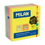 Milán Bloc de 400 notas adhesivas removibles colores neón 76 x 76 mm